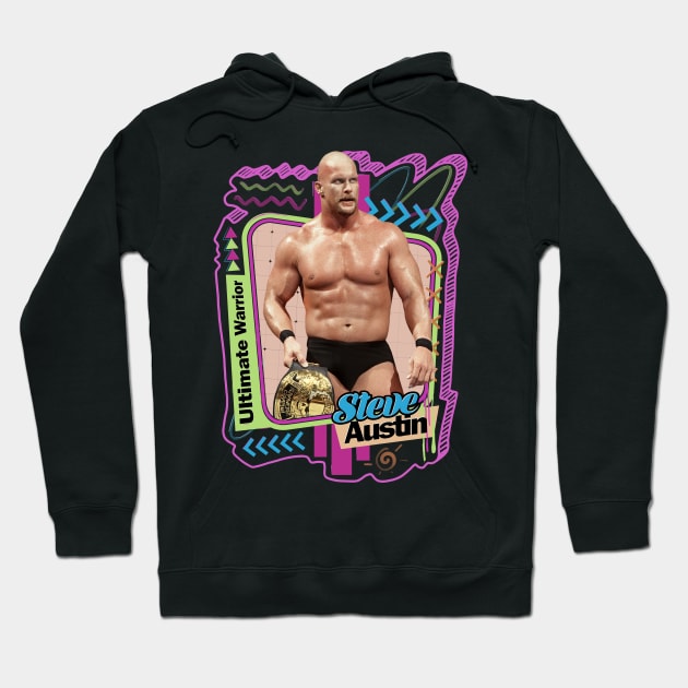 Wrestler Ultimate Warrior Steve Austin Hoodie by PICK AND DRAG